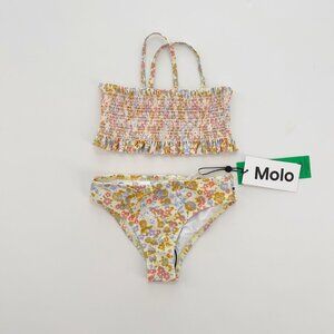 Molo Girls Size 5-6 Years Nita Bikini Swimsuit UPF 50+ Protection Meadow Day